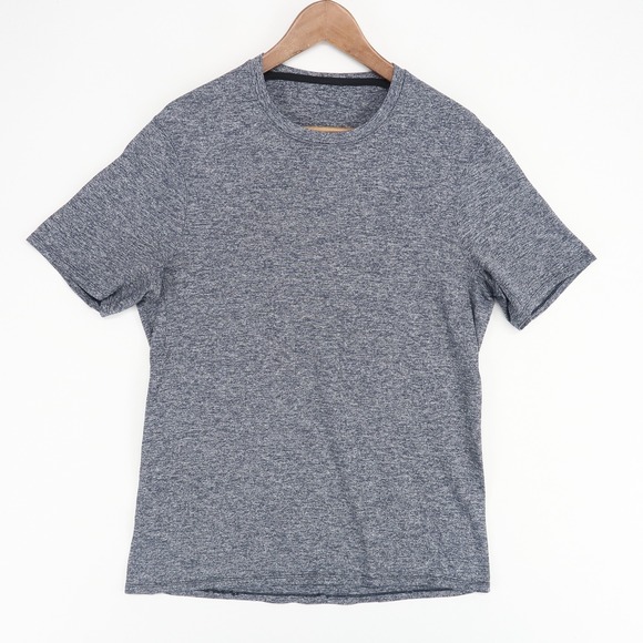 Lululemon Shirt Mens Small (est) Blue Heather Short Sleeve Training Athletic Gym - Picture 1 of 6